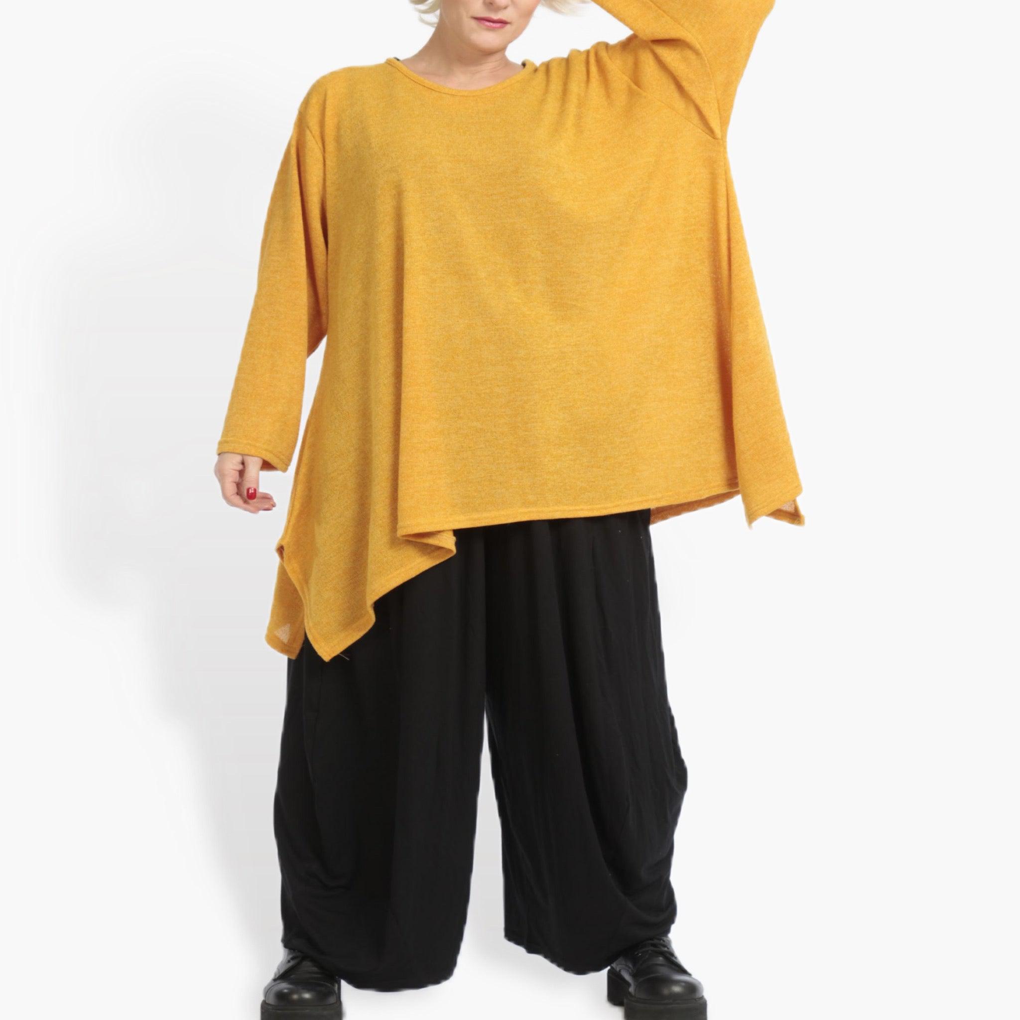  A-Form Shirt von AKH Fashion aus Materialmix, 0961.01019, Senf, Schick, Modern, Bequem