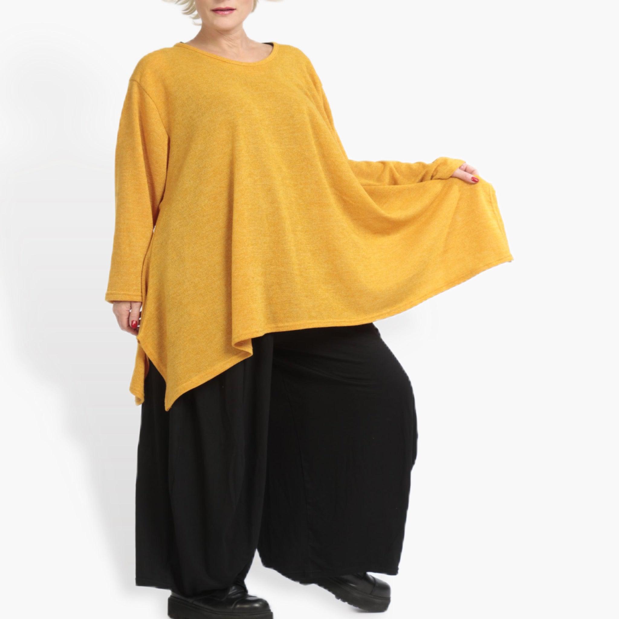  A-Form Shirt von AKH Fashion aus Materialmix, 0961.01019, Senf, Schick, Modern, Bequem