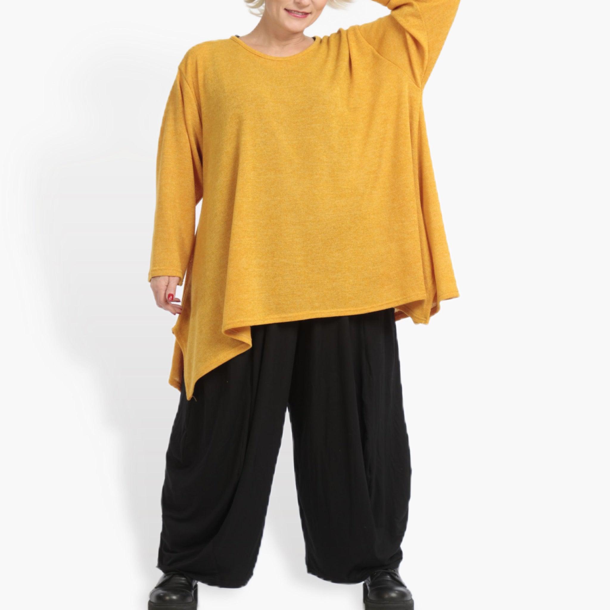  A-Form Shirt von AKH Fashion aus Materialmix, 0961.01019, Senf, Schick, Modern, Bequem